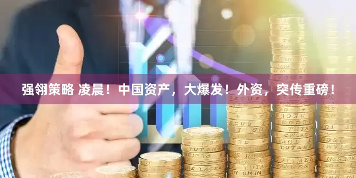 强翎策略 凌晨！中国资产，大爆发！外资，突传重磅！