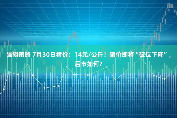 强翎策略 7月30日猪价：14元/公斤！猪价即将“破位下降”，后市如何？