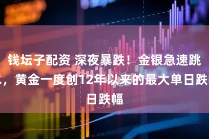 钱坛子配资 深夜暴跌！金银急速跳水，黄金一度创12年以来的最大单日跌幅